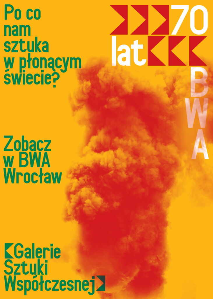 Plakat Marian Misiak / Po co nam sztuka w płonącym świecie